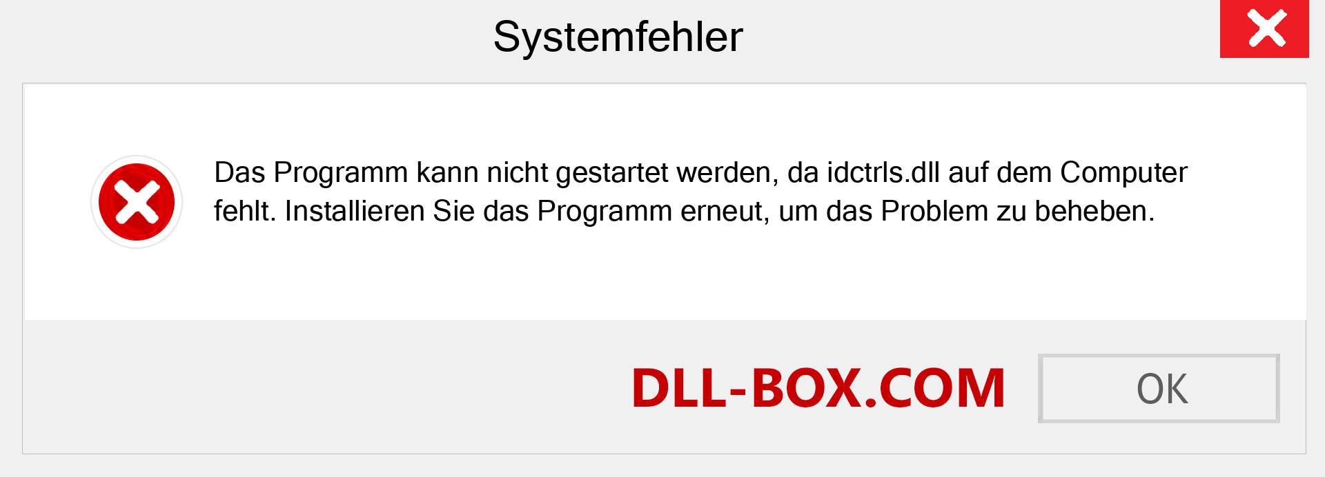 idctrls.dll-Datei fehlt?. Download für Windows 7, 8, 10 - Fix idctrls dll Missing Error unter Windows, Fotos, Bildern