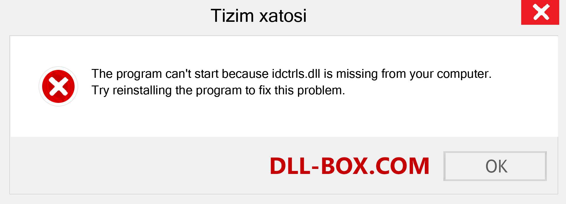 idctrls.dll fayli yo'qolganmi?. Windows 7, 8, 10 uchun yuklab olish - Windowsda idctrls dll etishmayotgan xatoni tuzating, rasmlar, rasmlar